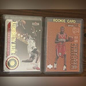 Allen Iverson Rookie Basketball Cards set of two cards